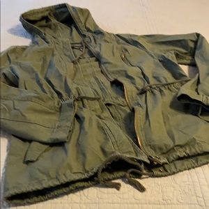 New look green utility jacket size L